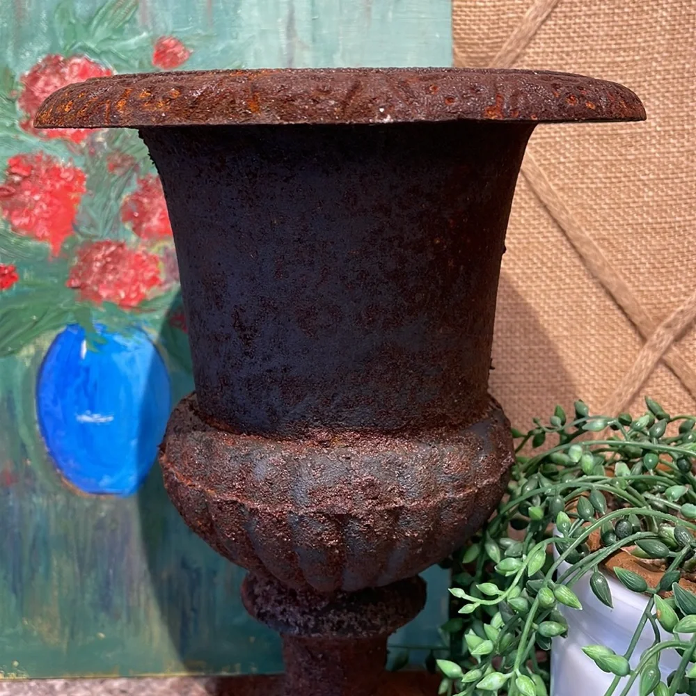 Vintage cast iron planter